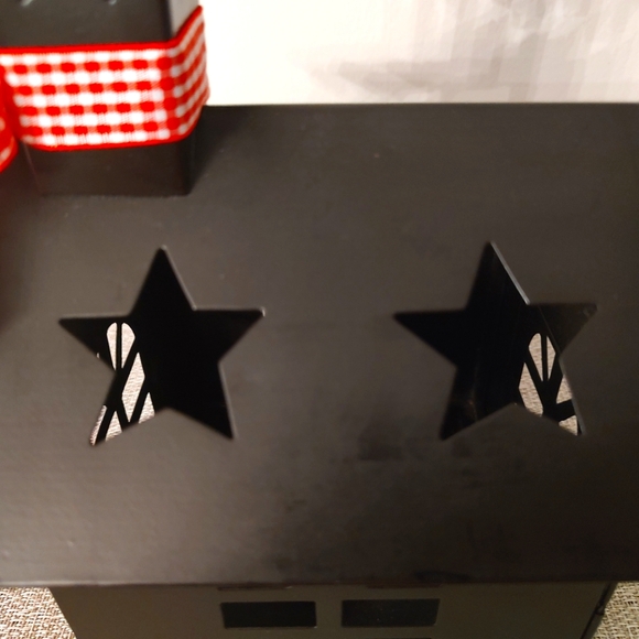 Tea Light Holder - Black Metal House/Church/School - Picture 6 of 7